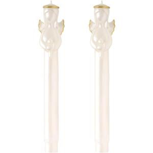 Mud Pie Christmas Angel Gold Christmas Taper Candle Set 10"