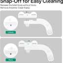 hansrapo Left-Hand Bidet Attachment Non-Electric Dual Nozzle for Rear & Feminine Wash, Adjustable Pressure & Flow, Ultra-Slim Design,Independent Self-Clean Function, Quick-Release for Easy Cleaning