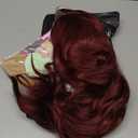 MISSQUEEN Burgundy Red Short Wavy Wig 18 Inch Women's Middle Parted Curly Hair Synthetic Heat-resistant Natural Realistic Dark Red Wigs for Everyday Hairstyle Cosplay Party Use
