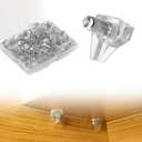 30 Pcs Cabinet Shelf Pegs for Shelves, 5mm Shelf Pins Holders, Clear Shelf Support Pegs, Adjustable Shelf Brackets, Kitchen Cabinet Shelf Clips for Furniture & Closet Bookshelf Kit (30 Pieces, 5mm)