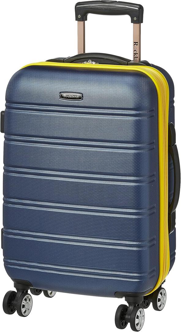 Rockland Melbourne Hardside Expandable Spinner Wheel Luggage, Navy, Carry-On 20-Inch