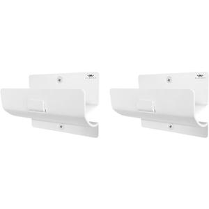 Ladder Hangers for Garage Wall - Set of 2 Ladder Hooks - Use as Ladder Holder Wall Mount or Step Ladder Hanger (White)