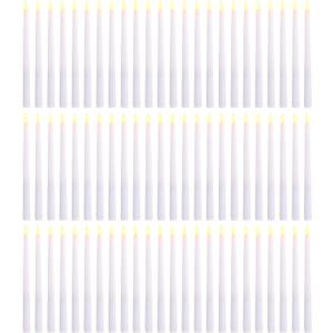 72 Pcs Flameless Taper Candles, LED Flameless Candles Flickering Taper Fake Candles Bulk Battery Operated, Christmas Home Wedding Decor(0.8 X 11 Inch)