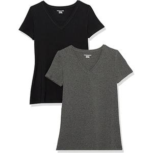 Women's Regular-Fit Short-Sleeve V-Neck T-Shirt, Size XS