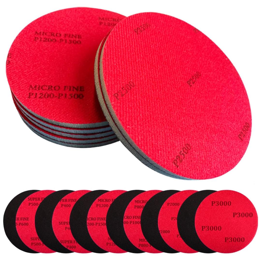 12 PCS Bowling Sanding Pads, Bowling Ball Sanding Sand Pads Polishing Cleaning Kit, Grit 400, 500~600, 800~1000, 1200~1500, 2000, 2500, 3000, 5000, Bowling Ball Resurfacing Polishing Kit