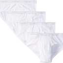 Calvin Klein Men`s Classic Fit Hip Briefs 4 Pack, Extra Large, White 