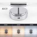 URSOLA 48" Modern LED Bathroom Light Fixtures, Chrome 3CCT Dimmable Bathroom Vanity Light Over Mirror, Bathroom Vanity Bath Bar Lights with 360° Removable Acrylic Light Tube