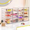 YFXCVSL Acrylic Makeup Organizer with 31 Drawers, 6 Pack Clear Storage Drawers, Bathroom Makeup Organizer for Palettes, Cosmetic, and Beauty Supplies,Ideal for Vanity, Cabinet,Desk Organization