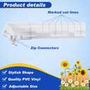 6 x 6 Inches Vinyl Post Sleeve Adjustable Vinyl Post Skirt White Base Porch Column Wraps for 3 to 6.5 Inch Wood Stair Rails(White,8 Pack)