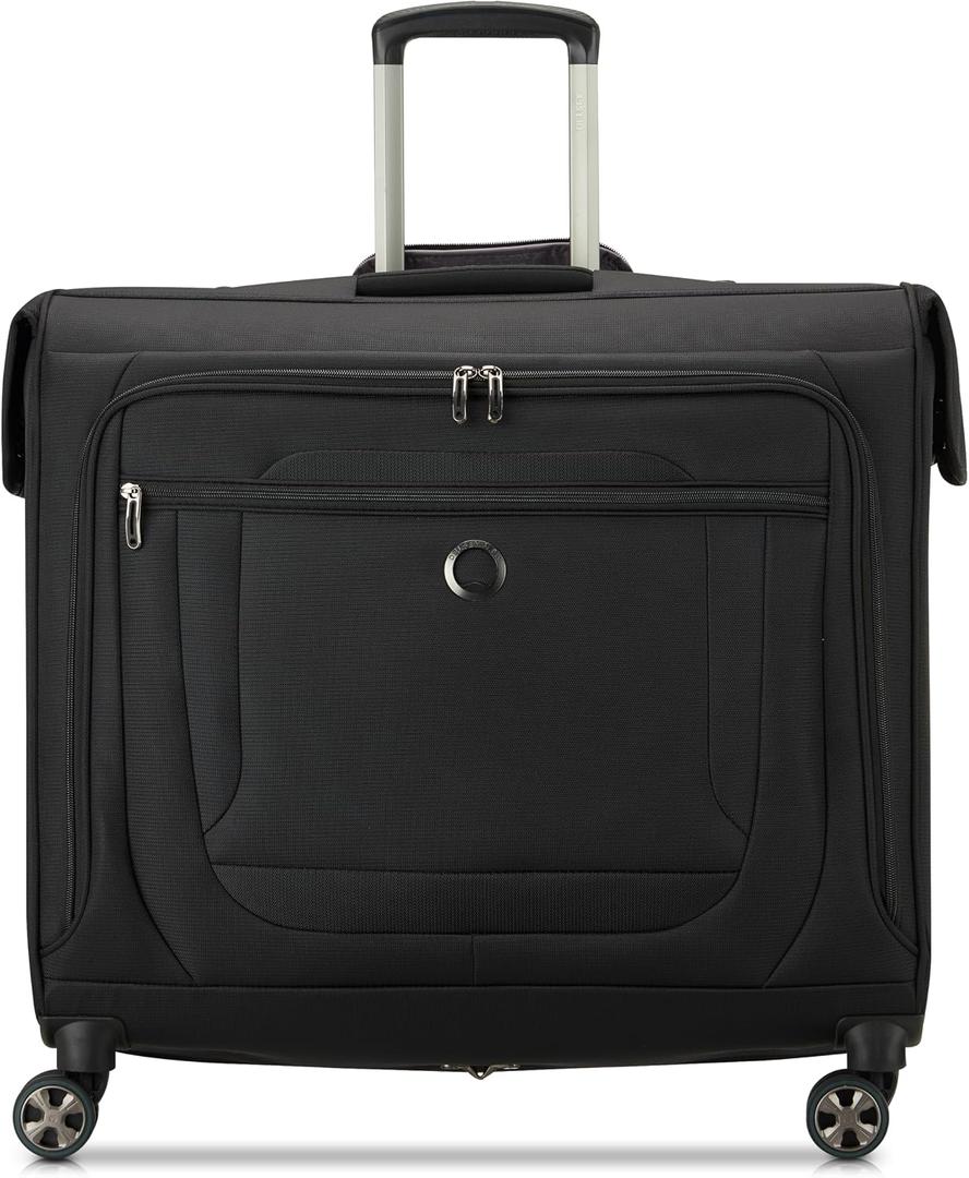 DELSEY PARIS Helium DLX - Rolling Garment Bag with Spinner Wheel - Lightweight Travel Garment Bag - SECURITECH Zip - Suit and Dresses Rolling Travel Bag - Checked Size, Black