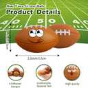 24 Pack Football Stress Balls with 6 Funny Faces - 1.57 Inch Mini Squishy Football Party Favors, Goodie Bag Stuffers, Classroom Treasure Box Prizes, Teen Anxiety Relief Toys & Kids Birthday Gifts