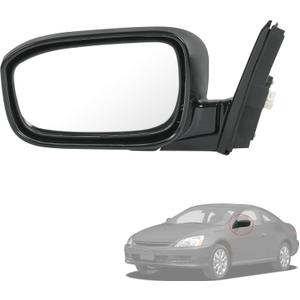 Door Mirror Left Driver Side Replacement For Honda Accord Sedan 2003-2007, Replace HO1320152 Black 3PINS