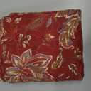 Cotton Quilted Pillow Cases Standard Size Set of 2, Queen Size Vintage Floral Decorative Soft Comfy Pillow Shams, Pillow Covers with Envelope Closure 20 x 27 inch (Red Floral)