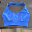 Two Piece Workout Sets For Women Sports Bra Matching High Waist Scrunch Butt Shorts Gym Yoga Athletic Clothes (Medium, Blue)