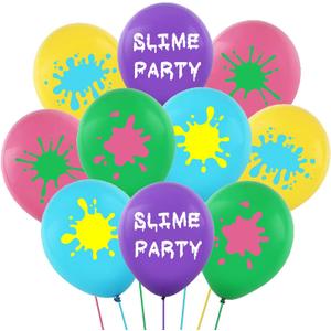 50PCS Slime Latex Balloons -Slime Themed Party Supplies Decorations Art Baby Shower Birthday Party Favors, 12 inches