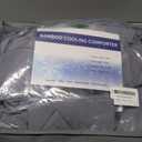 Natural Bamboo Viscose Comforter Set Queen Size 3 Pieces, All-Season Soft Breathable Moisture-Wicking Quilt with Matching Pillowcases, Machine Washable, Quilted Fluffy Comforter (Dark Grey)