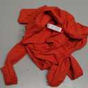 SUUKSESS Women 2 Piece Workout Sets Compression Tummy Control Leggings with Pockets Long Sleeve Square Neck Padded Crop Tops (Small, Red)