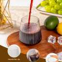 Goodluck 80 Pack 12oz Stemless Plastic Wine Glasses Clear Ribbed Cups, Elegant Reusable Disposable Drinkware for Weddings, Parties, Bars, Indoor and Outdoor Events (EXP 12/19/36)