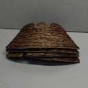 StorageWorks 28" Scalloped Christmas Tree Collar, Wicker Christmas Tree Base Skirt with Water Hyacinth, Rustic Tree Ring Stand Cover for Christmas Home Party Farmhouse Artificial Trees Decor