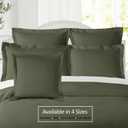 Nestl Soft Pillow Shams Set of 2 - Double Brushed Microfiber Pillow Covers - Hotel Style Premium Bed Pillow Cases, with 1.5 Decorative Flange, Euro 26"x26" - Olive Green
