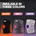 Knee brace for women and men, knee braces for pain relief compression sleeve. Patellar tendon support strap, joint support whit side stabilizer. Running Gear. (Grey)