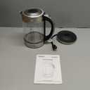 TOPZEE 1.7L Glass Electric Kettle for Coffee & Tea, Hot Water Boiler with 6 Preset Temperatures, Keep Warm and Memory Function, Auto Shut-off & Dry Boil Protection, BPA Free, Rapid Boil, 1500W, Silver