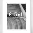 An&He 8.5x11 Picture Frame, Silver Photo Frame for Tabletop and Wall Display, Minimalist Design, Set of 1