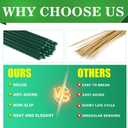 Jollybower 30pcs Steel Plant Stakes 2 Feet,Sturdy Plant Sticks, Plastic Coated Metal Garden Stakes Supports Climbing for Tomato, Bean, Flowers, Tree Potted