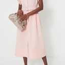 Womens Button Down Casual Shirt Dress Short Wing Sleeve Shirt Midi Dress Buiness Work Elegant Dress with Belt