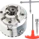 Findmall 2-3/4 Inch 4 Jaw Self-Centering Keyed Lathe Chuck Set Wood Lathe Chuck with 1-Inch x 8TPI Thread