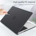 Tuiklol for M4 MacBook Air 13.6 inch Case 2025-2022 Release Model A3240 A3113 A2681 with M3 M2 Chip,Laptop Hard Shell Cases with Keyboard Cover & Screen Protector & Camera Cover, Matte Black