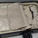 Carry on Luggage, Zipperless Suitcase, Front Pocket, Black, 20 in