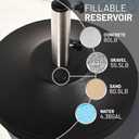 US Weight Fillable Free Standing Umbrella Base (Empty, Black)