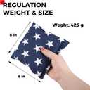 SPORT BEATS Cornhole Bags Set of 8 - Regulation Size & Weight Bean Bags, Heavy Duty Double-Stitched Canvas for Tailgating, Outdoor Backyard Game Accessories with Carry Tote