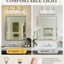 Beionxii Brushed Nickel Bathroom Light Fixtures, 3-Light Bathroom Vanity Light Over Mirror, Modern Vanity Lighting Fixtures with Clear Glass Shade for LivingRoom Hallway, BX-VL03BN-3CG