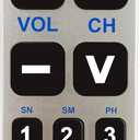 Simple Big Button Universal Remote for Old LG Samsung Sony Vizio Sharp Toshiba JVC Sanyo Zenith Panasonic Philips Hitachi RCA Hisense TCL More Brand Easy Use for Seniors No Voice Control