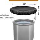 Ice Tub Cover, Ice Bath Tub Cover and Outdoor Cold Baths, Keeping the Ice Bath Tub Clean for Cover Only, 32" L x 32" W x 12" H