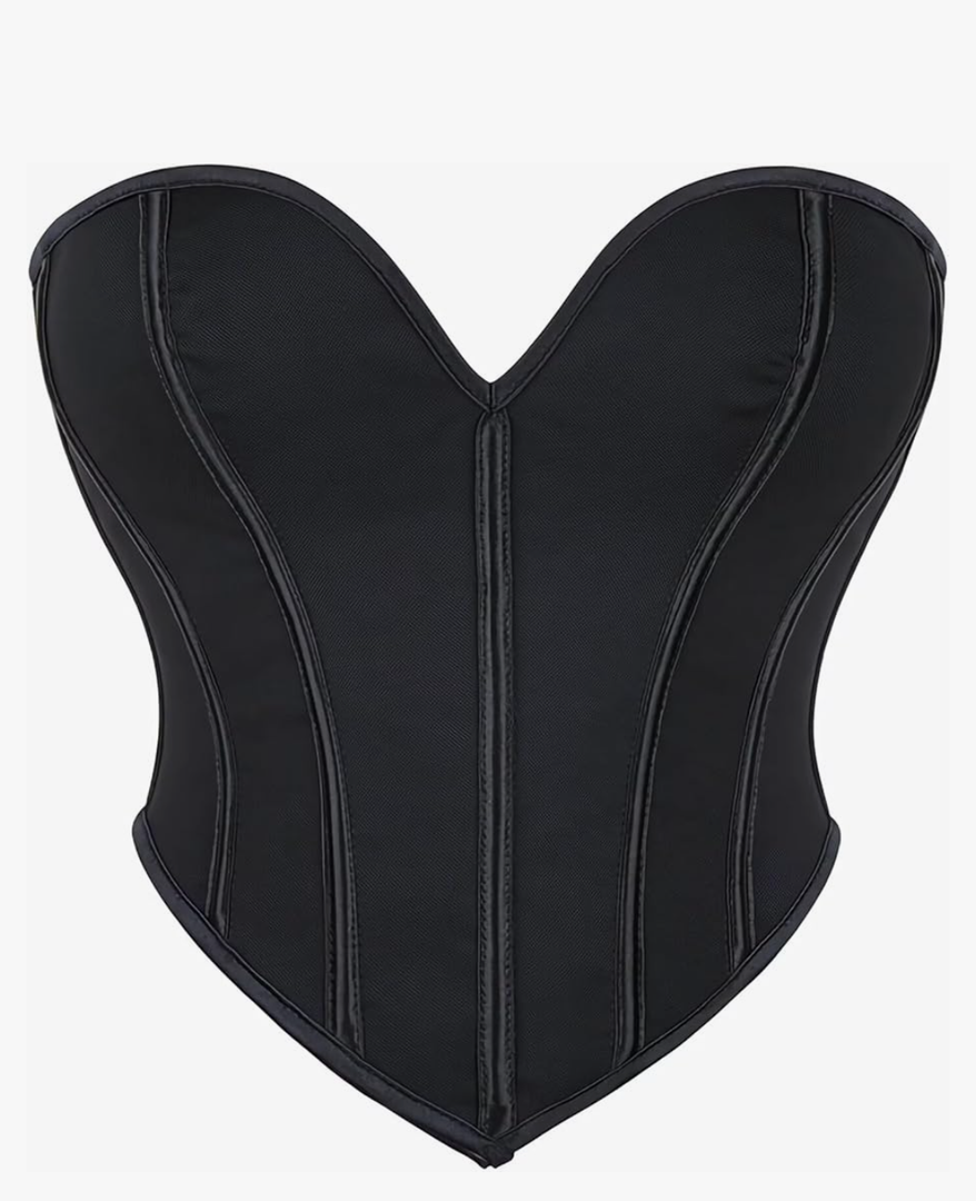 Victorian Renaissance Corset for Women Vintage Gothic Floral Print Overbust Bustier Tube Lace Up Party Crop Top, S