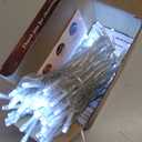 JMEXSUSS 33ft 100 LED White Christmas Lights, 8 Modes Connectable Clear Wire Twinkle Fairy String Lights Indoor, Plug-in Christmas String Lights Outdoor Waterproof for Christmas Wedding Party Tree