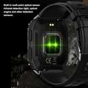 Alomejor Sports Watch, Simple Design, Various Sports Modes 800mAh Smart Watch for Women Man Full Body Temperature