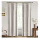 MIULEE 108 Inches Long Pinch Pleated Curtains Blackout, Linen Pinch Pleat Curtains with Hooks Thermal Insulated Light Blocking Window Drapes for Bedroom Living Room Track 2 Panels Ivory Cream Birch.