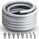 AISIMEE Liquid Tight Conduit 3/4inch 100FT,Flexible Non-Metallic Liquid Tight Flex Electrical Conduit and Connector Kit with 5 Straight and 3 90-Degree Conduit Connector Fittings