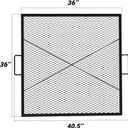 onlyfire Square Fire Pit Grill Grate, Heavy-Duty Steel Grate with Heat-Resistant Coating, Diamond Mesh & X-Marks Design for Outdoor BBQ, Camping, Backyard Gatherings - 36 inch