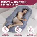 PILLANI Pregnancy Pillows for Sleeping 57-Inch Maternity Pillow for Pregnant Women with Removable Washable Cover Support for Back, Belly, Neck, Legs, and Hips V C U Shaped Full Body Pillow