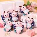 12 Pcs Funny Positive Emotional Crochet Butterfly Gifts Inspirational Motivational Gifts Crochet Animals Dolls Toys for Employee Appreciation Staff Coworker Volunteer Student Teacher