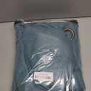 H.VERSAILTEX Room Darkening Linen Curtain for Bedroom/Living Room Extra Wide Blackout Curtains 100 x 84 Inches for Patio Glass Door, Primitive Textured Thick Linen Burlap Fabric, Heather Aegean Blue