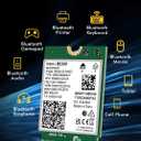 WiFi 7 Wireless Card Intel BE200 NGW, Bluetooth 5.4, 5800Mbps M.2/NGFF Network Support Windows 10/11 (64bit), Linux, Not Support AMD, Only Supports Intel 12th Generation and Above CPUs.