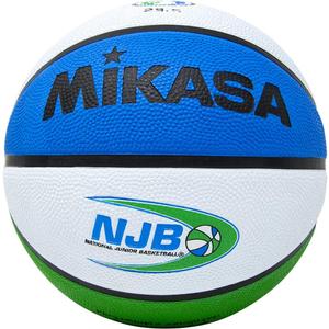 Mikasa National Junior Basketball official game ball rubber cover (Official size and Weight, Blue/Green/White - Size 7)