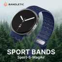 Bandletic Magnetic Silicone Watchband Compatible with Samsung Galaxy Watch 8 40mm 44mm / 8 Classic 46mm 2025, No Gap Soft Breathable Replacement Strap for Men Women, Navy Blue