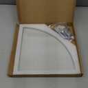 Glass Corner Shelf for Bathroom Corner Shower Shelf Tempered Glass Shelf Shower Organizer Shampoo Holder No Drilling Shower Caddy Corner for Inside Shower 9.4" R